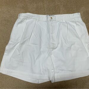 Ralph Lauren White Pleated Front Men's Shorts